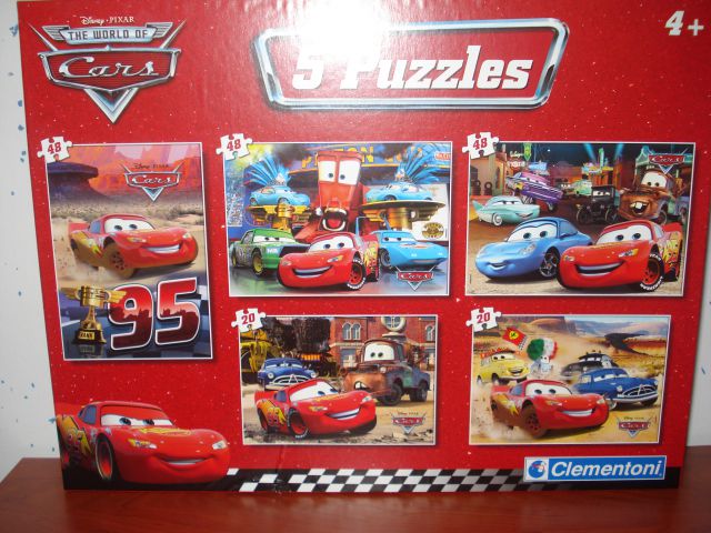 Puzzle CARS 5v1, kot nove, cena 11 eur.
