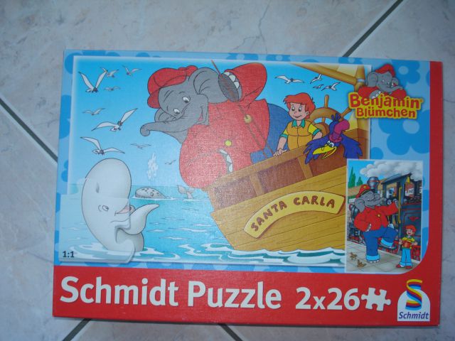 Puzzle Slonček Benjamin 2X26 kos, cena 4 eur