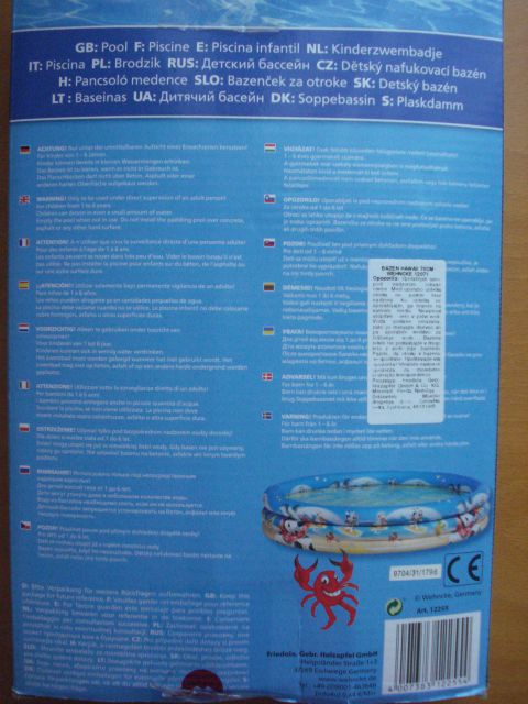Bazenček FI 100 CM, cena 5 eur