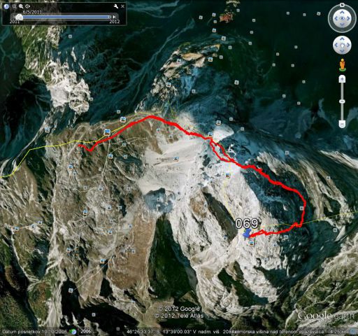 Miranov zapis poti v Google Earth-u ...