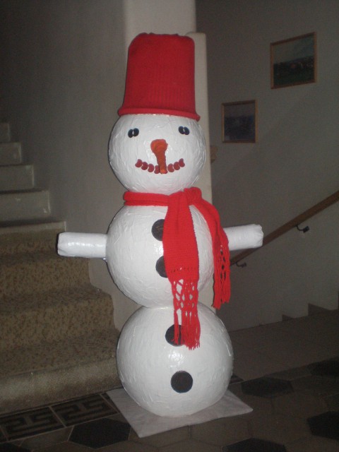 Snežak, ki smo ga naredili pri PB z učenci prvih razredov.