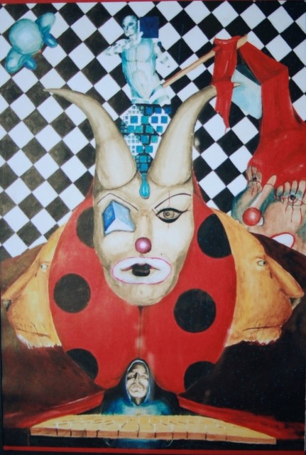 MASE, Akril in olje na papir, 54x70, 2002