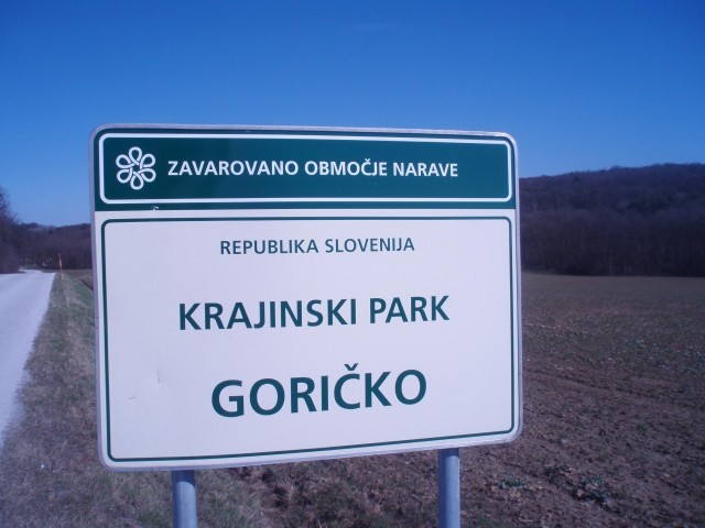Tabla za krajinski park Goričko nad Tešanovci