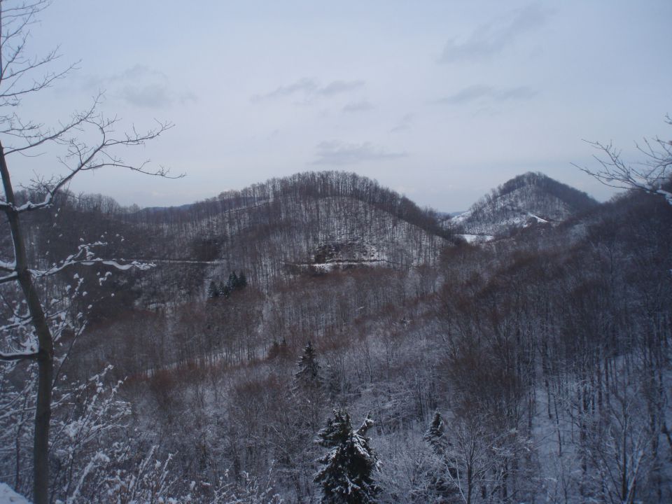 Turk 555 m.n.v. med domačijo Vrhovski in Sv. Ano nad Makolami...