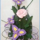 kvačkan šopek-crocheted flowers