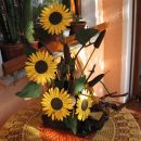 kvačkane sončnice-crocheted flowers