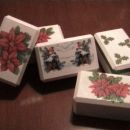 Škatlice od Ferero rocher, pobarvane in oservetkane. Darilne škatlice za prijateljice drug