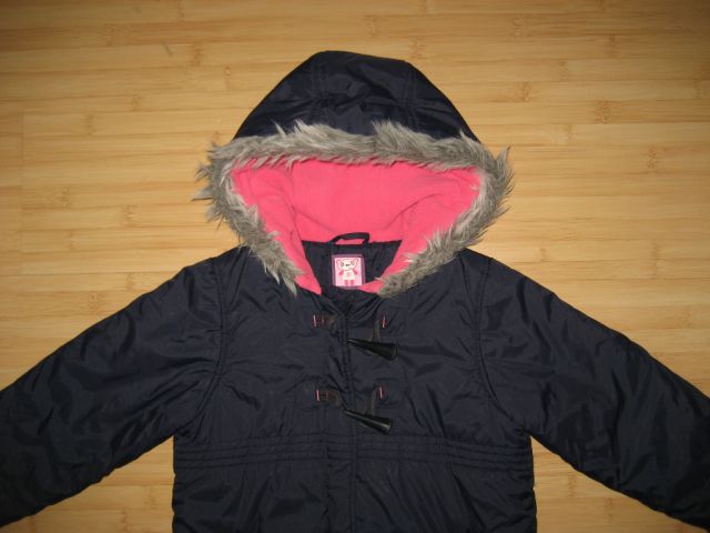 Bele lise so od fleša, bunda Marks&Spencer, vel 104-110, temno modra, 9 eur
