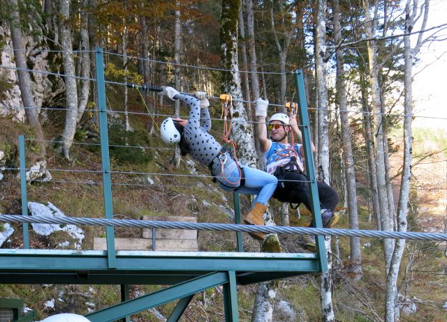 Zipline v Bovcu, 24.10.2015 - foto