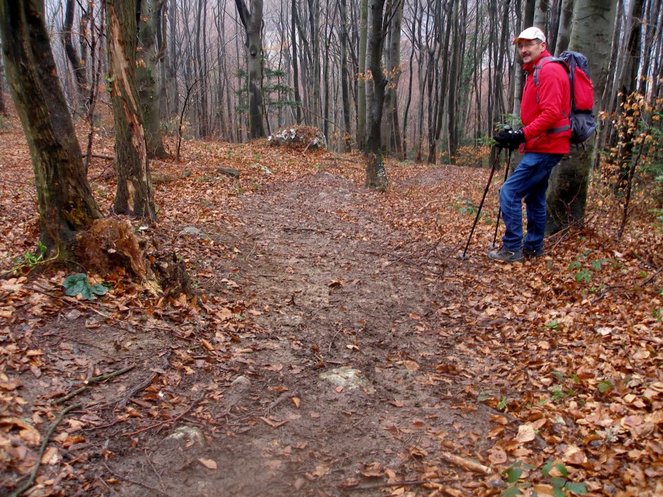 nazaj smo se malo vozili po listju in blatu