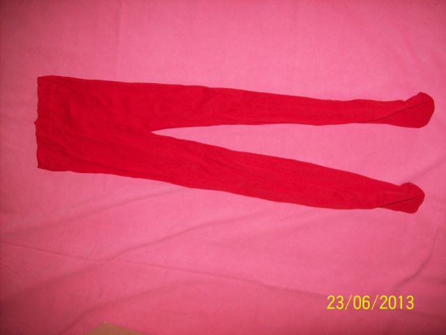 Rdeče dekliške hlačne nogavice