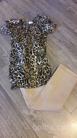 Bluza živalski vzorec in hlače z elastanom C&A
