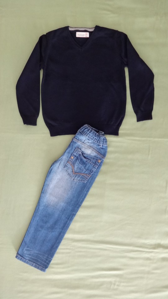 Nov komplet Zara, Mothercare št. 110 za 15 evrov