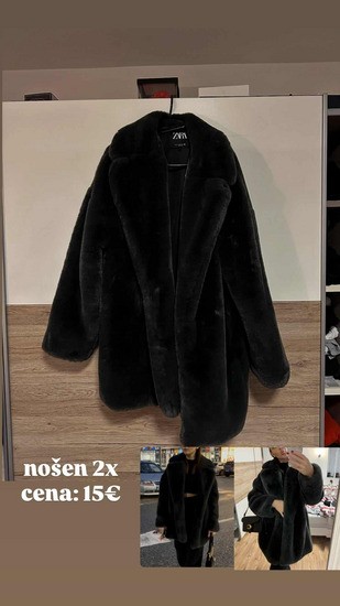 ŽENSKI KRZNEN PLAŠČ ZARA ŠT. XXL - foto