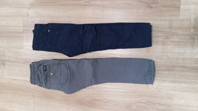 Tople, podložene hlače 116, Zara, c&a - foto