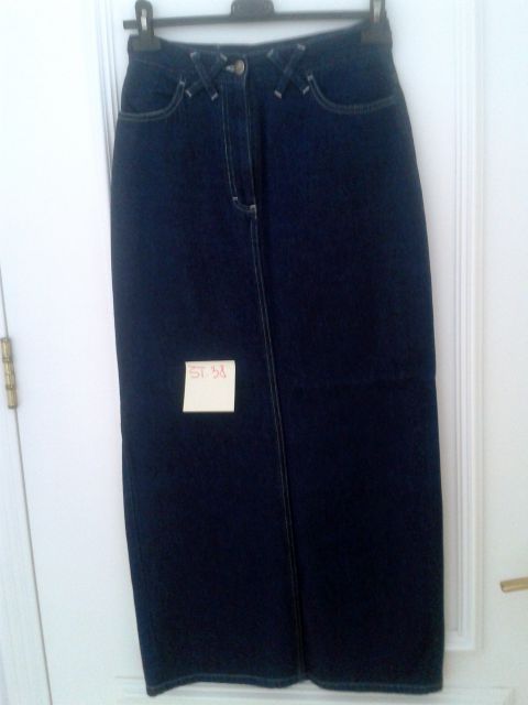 Žensko dolgo jeans krilo
