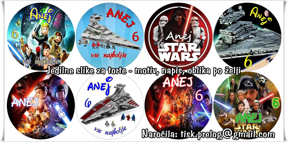 Jedilne slike za torte star wars, hostje za torte slike za torte