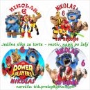 jedilne slike za torte, slike za torte, hostje za torte power rangers