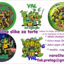 jedilne slike za torte, slike za torte, hostje za torte ninja želve