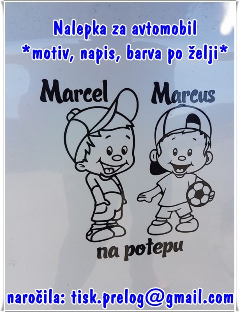 Nalepka za avtomobil otrok v avtu