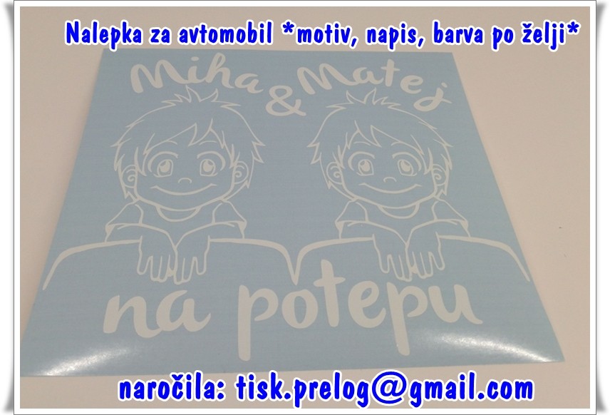Nalepka za avtomobil otrok v avtu