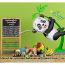 Otroške stenske nalepke , otroška dekoracija, nalepke za otroke panda na veji