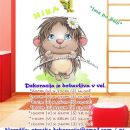 Otroške stenske nalepke , otroška dekoracija, nalepke za otroke ježek