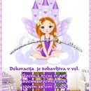 Otroške stenske nalepke , otroška dekoracija, nalepke za otroke princesa z gradom