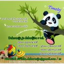Otroške stenske nalepke , otroška dekoracija, nalepke za otroke panda na vejici