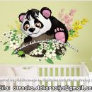 Otroške stenske nalepke , otroška dekoracija, nalepke za otroke panda