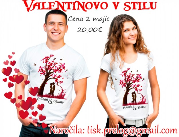 Majica za valentinovo , darilo ob valentinovem