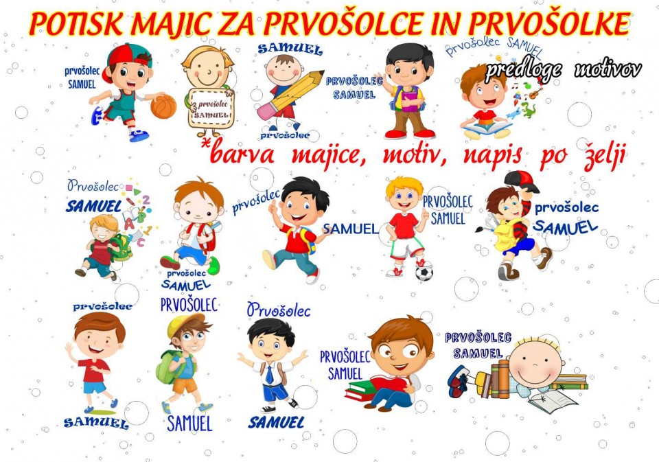 Otroška majica - prvošolka-prvošolec