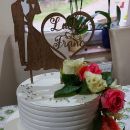 Poročni leseni topperji,toper za torto, toperji, napisi za torto, napis iz lesa za torto