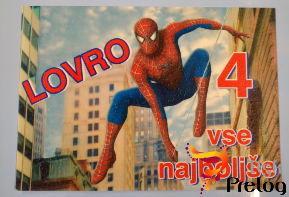 Jedilna slika za torto, hostija za torto SPIDERMAN