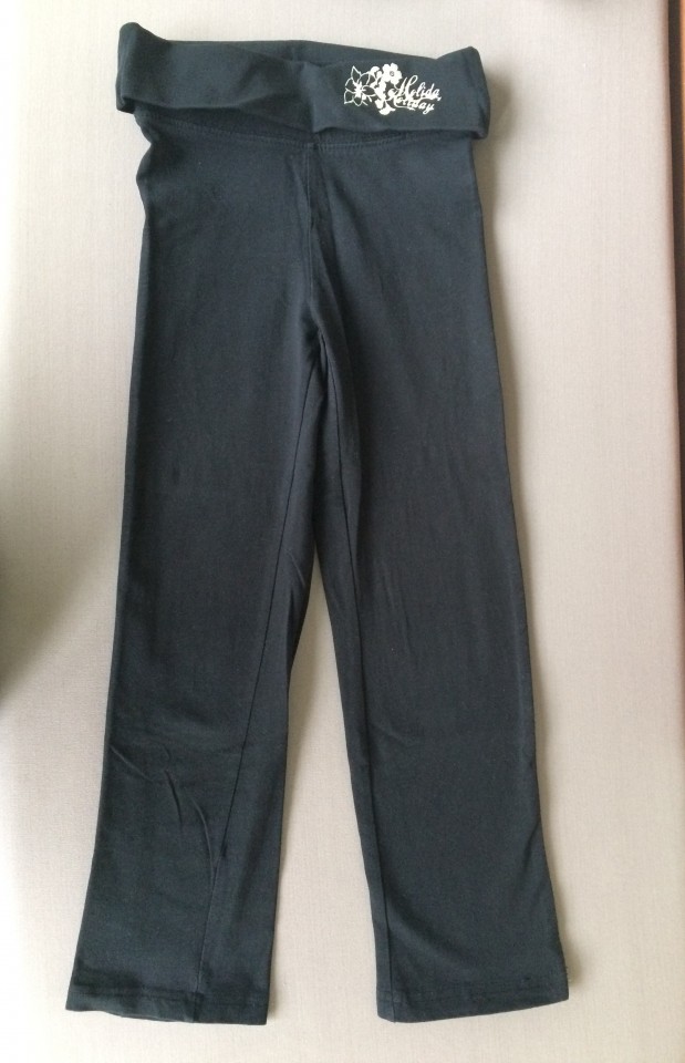 Črne elastične hlače, 116, 2€