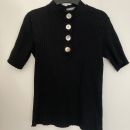 Črna majica XS-S, Bershka, 2€