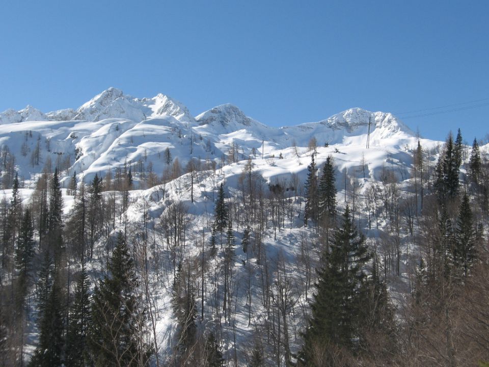 Komna in Bogatinsko sedlo - marec 2013 - foto povečava