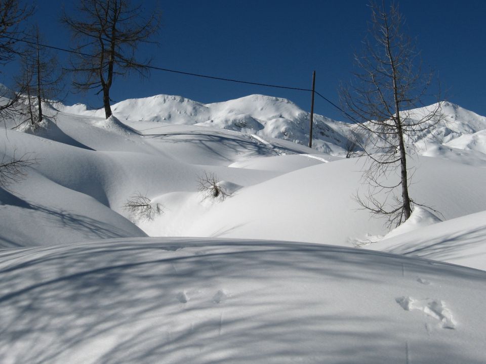 Komna in Bogatinsko sedlo - marec 2013 - foto povečava