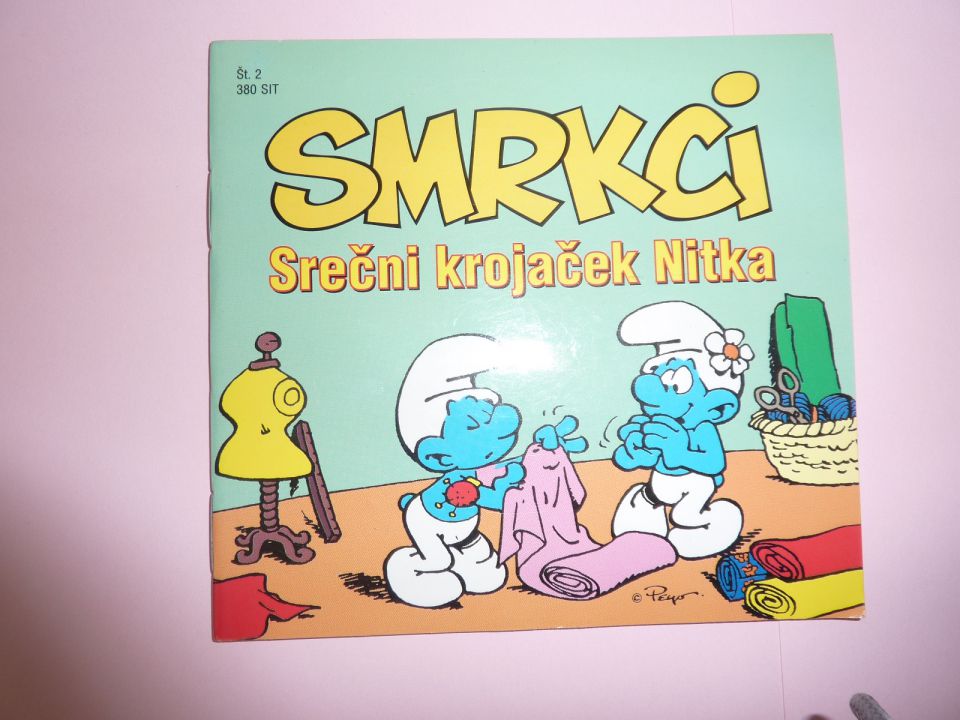 Smrkci - srečni krojaček nitka - 1,50 eur