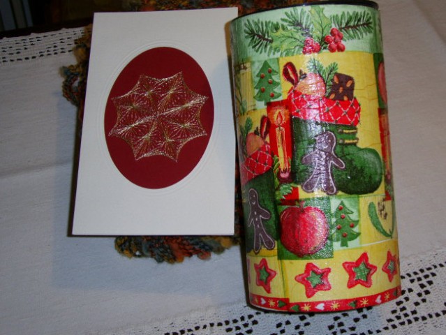 čestitka in embalaža za Mariko od petrovke   - božični swap  2006
