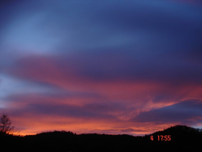 Novembrski  sončni zahod - foto povečava