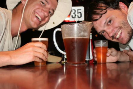 A jug of aussie beer in one of Brisbane pubs