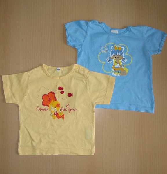 2 majčki, 12 m.  - obe za 1 € 