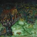 Brez naslova (vrtna uta), 2004, 70x90 cm - akril, olje na platnu