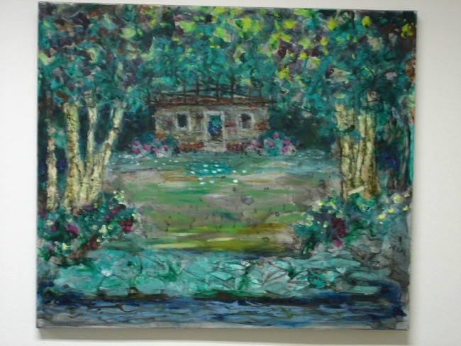 Brez naslova (hiša ob Mediji), 2003, 60x70 cm - akril, olje na platnu