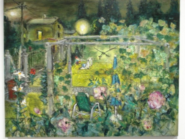 Brez naslova (brajda), 2004, 80x100 cm - akril, olje na platnu