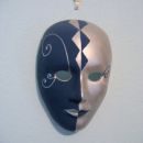 beneški maski - barvani z akrilom in poslikani s konturo