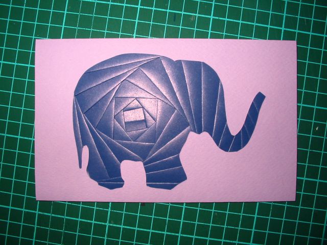 Iris folding-vijola slonček