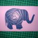 iris folding-vijola slonček