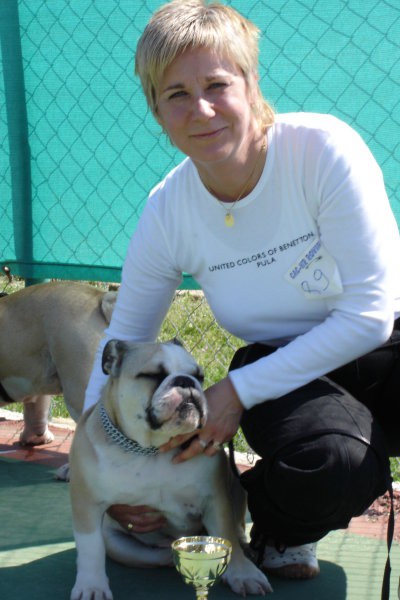 Engleski bulldog Alisa - Sindi Treće mjesto najljepše štene CAC Rovinj 15.04.07.